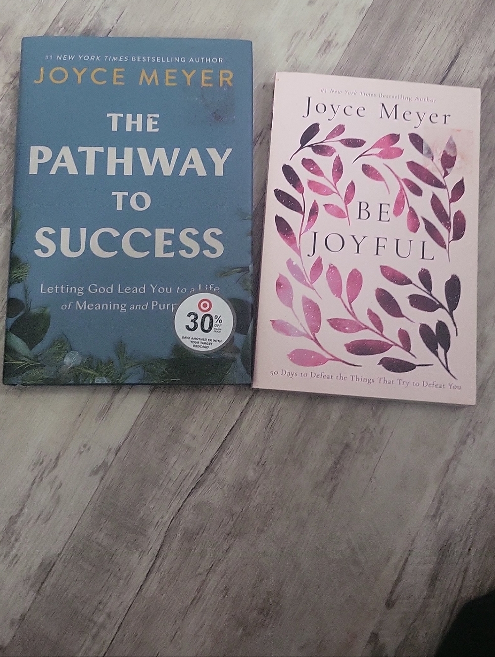 Joyce Meyer Be Joyful & The Pathway to Success - Pink and Teal Book Set